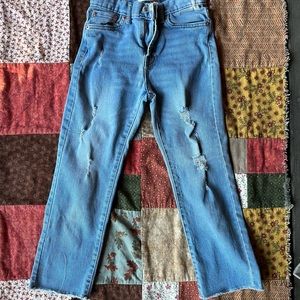 Girls’ High Rise Ankle Straight Levis Jeans - Size 10 Regular